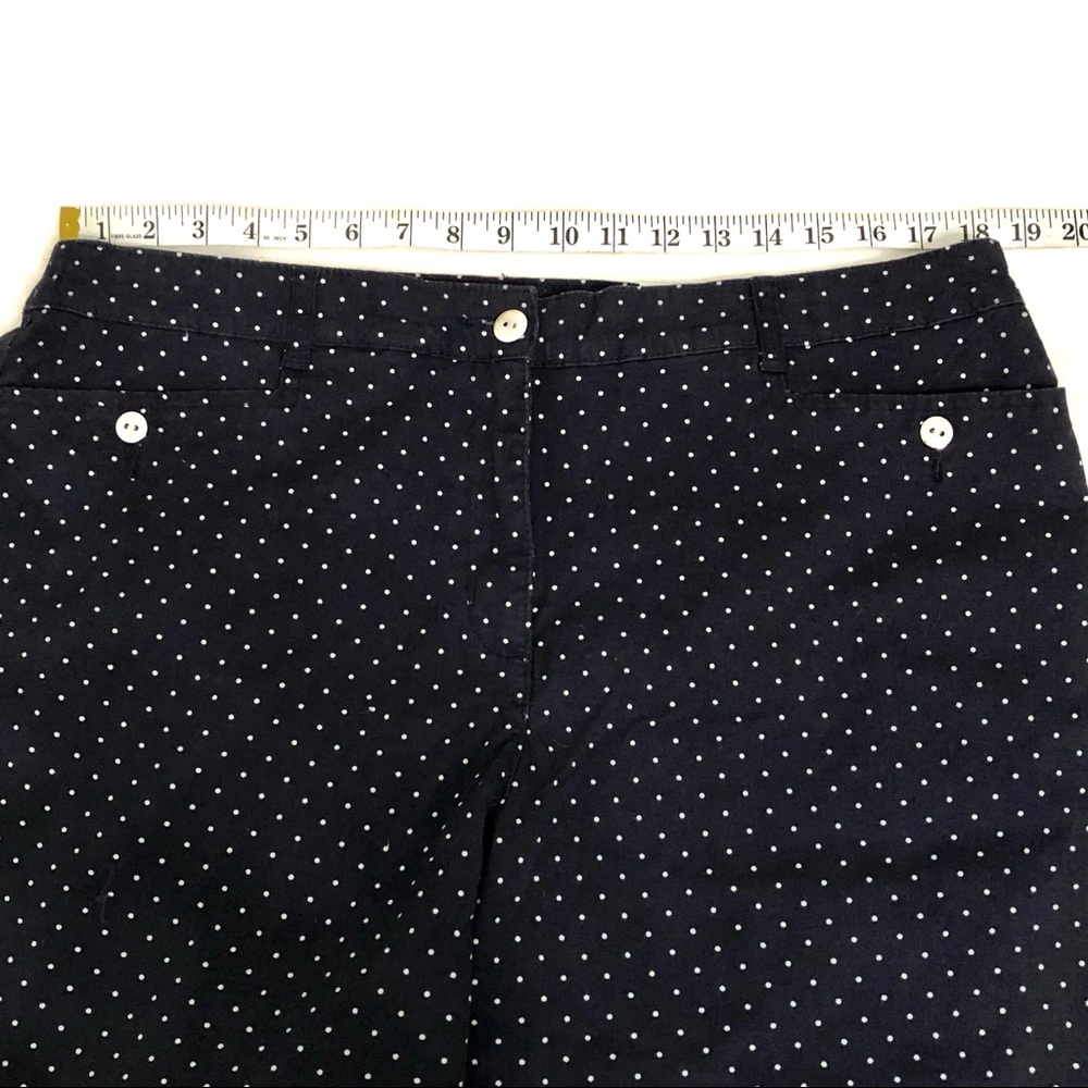 ❌SOLD❌ Karen Scott | NWT Comfort Capri Pants, Navy Blue & White Polka Dot, Sz 16 - Picture 10 of 17